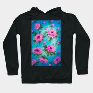 Pink Asters pattern Hoodie